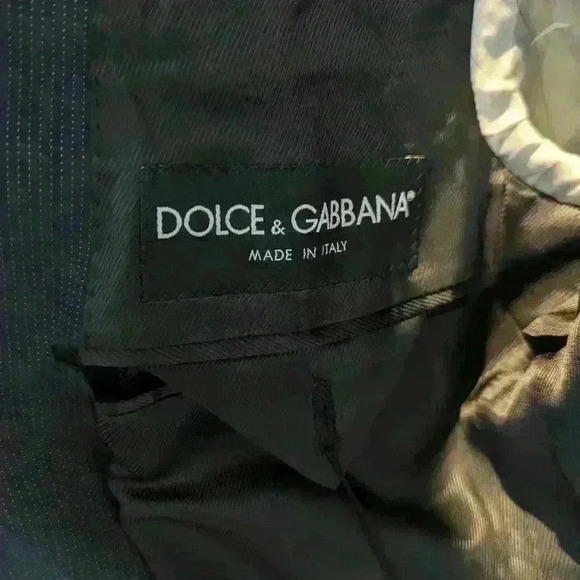 Dolce & Gabbana Tailored Fit WoolSilk Cotton Mix Navy Blazer - size 40R US BNWT - Picture 4 of 10
